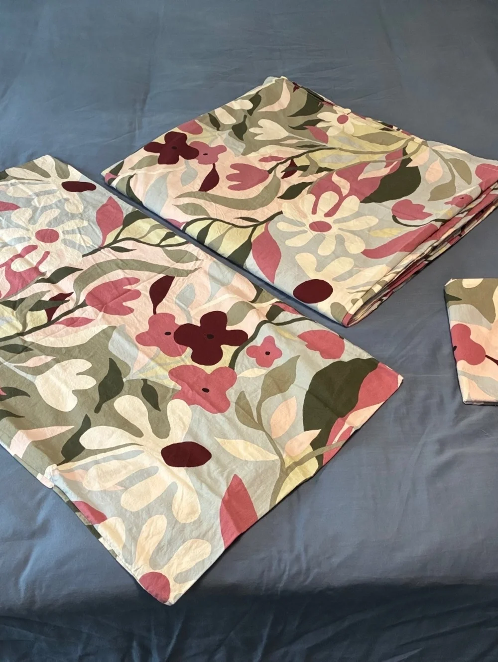 IKEA KORSKOVALL Floral Duvet Cover and 2pillowcases